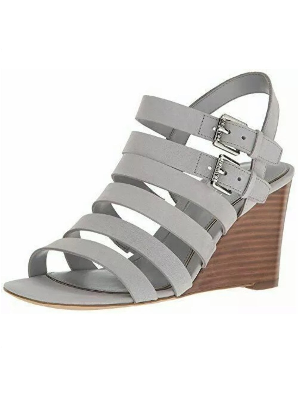 New Lauren Ralph Lauren Gray Wedge Heels
